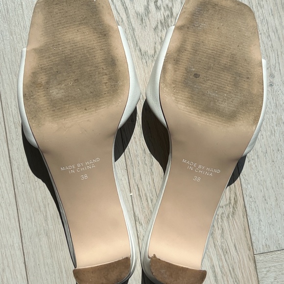 designer nelson made leather 'maya' mules - ivory / off-white, size EU 39 - Picture 12 of 12